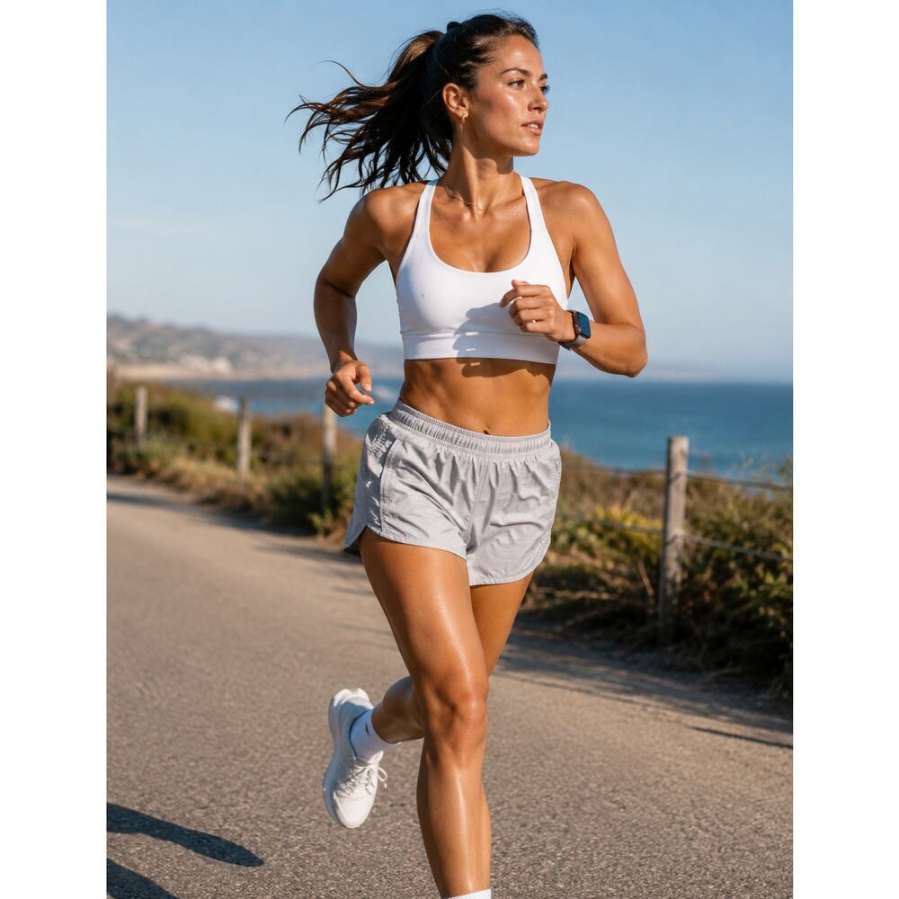Adidas Women’s Gray Running Shorts Lightweight Athletic Activewear Large